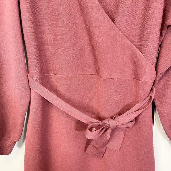 Nicole Miller Women's Red Suplice Long Sleeves Knitted Maxi Dress Size XL NWT - Picture 9 of 12